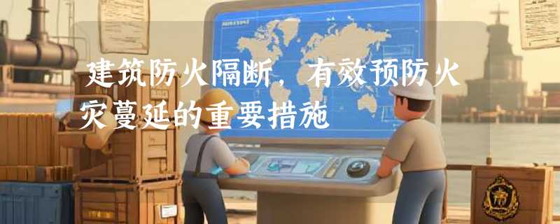 建筑防火隔断，有效预防火灾蔓延的重要措施