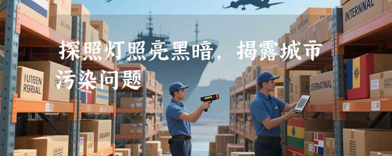 探照灯照亮黑暗，揭露城市污染问题
