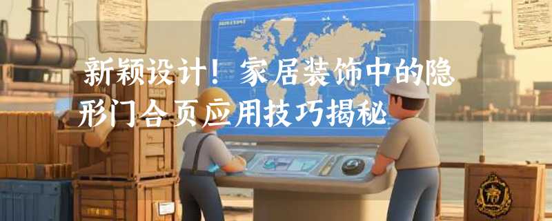 新颖设计！家居装饰中的隐形门合页应用技巧揭秘