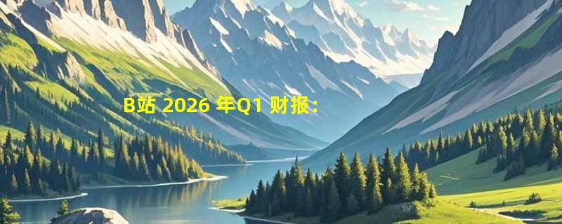 B站 2026 年Q1 财报：AI赋能广告狂飙，扭亏为盈进入新纪元