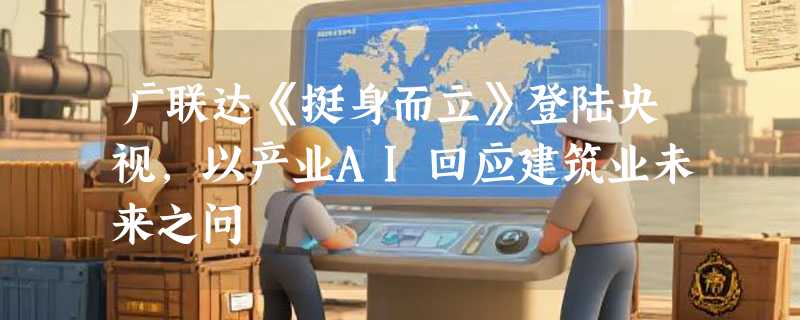 广联达《挺身而立》登陆央视，以产业AI回应建筑业未来之问
