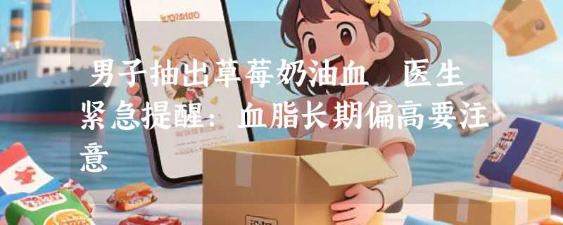 男子抽出草莓奶油血 医生紧急提醒：血脂长期偏高要注意