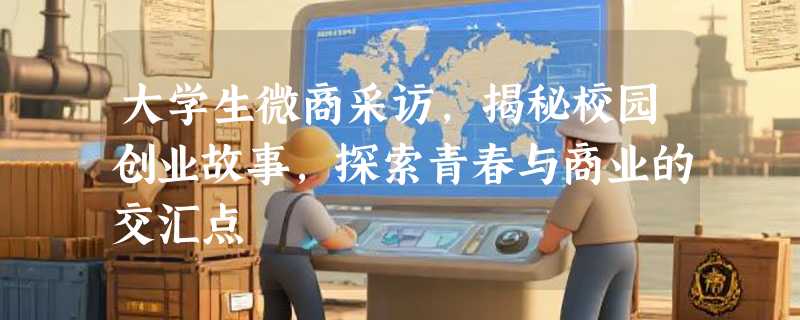 大学生微商采访，揭秘校园创业故事，探索青春与商业的交汇点