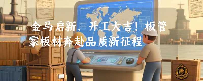 金马启新，开工大吉！板管家板材奔赴品质新征程