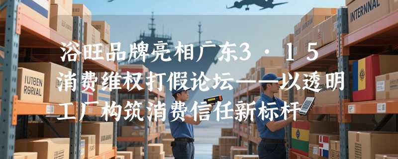 浴旺品牌亮相广东3·15消费维权打假论坛——以透明工厂构筑消费信任新标杆