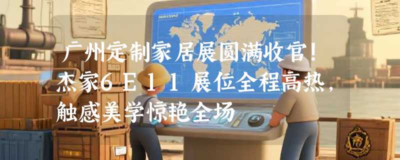 广州定制家居展圆满收官！杰家6E11展位全程高热，触感美学惊艳全场
