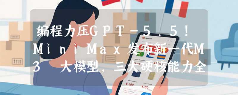 编程力压GPT-5.5！MiniMax发布新一代M3 大模型，三大硬核能力全球唯一开源