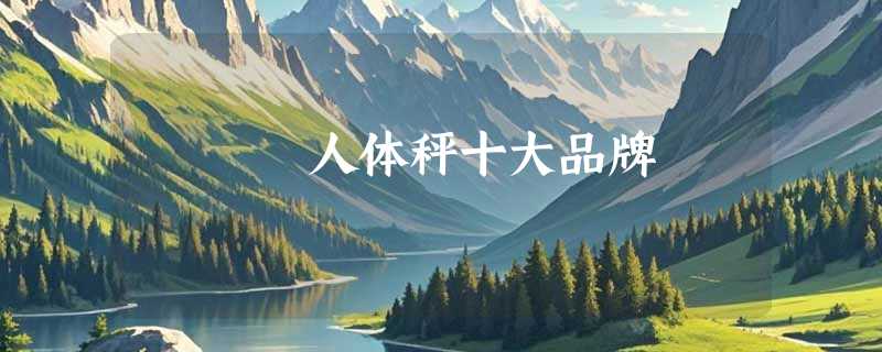 人体秤十大品牌