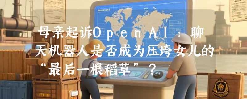 母亲起诉OpenAI：聊天机器人是否成为压垮女儿的“最后一根稻草”？