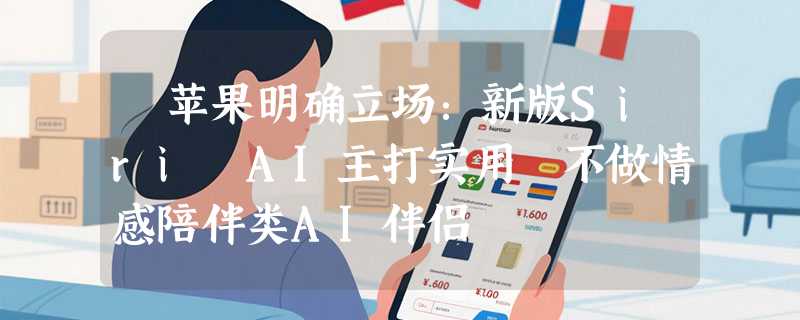 ​苹果明确立场：新版Siri AI主打实用 不做情感陪伴类AI伴侣