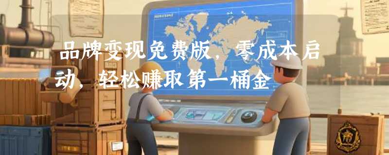 品牌变现免费版，零成本启动，轻松赚取第一桶金