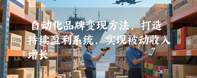 自动化品牌变现方法，打造持续盈利系统，实现被动收入增长