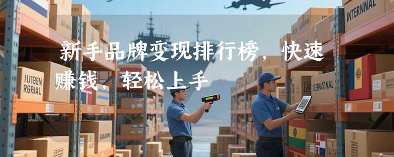 新手品牌变现排行榜，快速赚钱，轻松上手