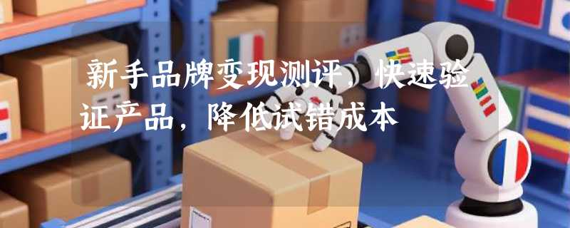 新手品牌变现测评，快速验证产品，降低试错成本