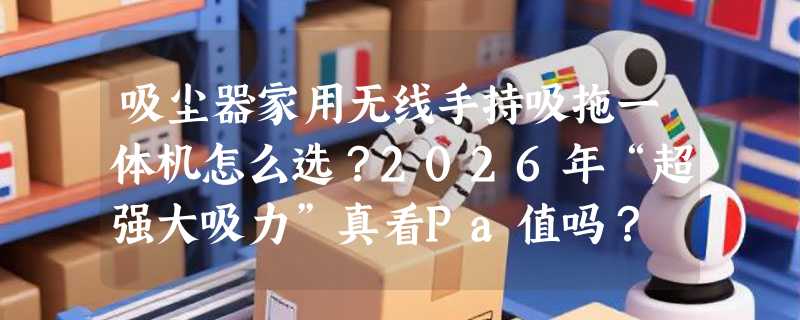 吸尘器家用无线手持吸拖一体机怎么选？2026年“超强大吸力”真看Pa值吗？