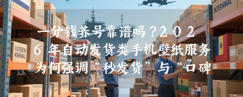 一分钱养号靠谱吗？2026年自动发货类手机壁纸服务为何强调“秒发货”与“口碑系列一”？