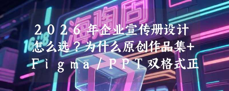 2026年企业宣传册设计怎么选？为什么原创作品集+Figma/PPT双格式正成商务设计新基准？