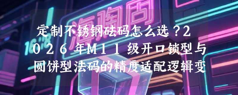 定制不锈钢砝码怎么选？2026年M11级开口锁型与圆饼型法码的精度适配逻辑变了