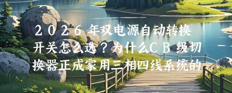 2026年双电源自动转换开关怎么选？为什么CB级切换器正成家用三相四线系统的主流配置？