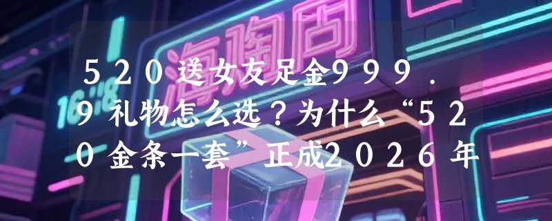 520送女友足金999.9礼物怎么选？为什么“520金条一套”正成2026年情感黄金新标准？