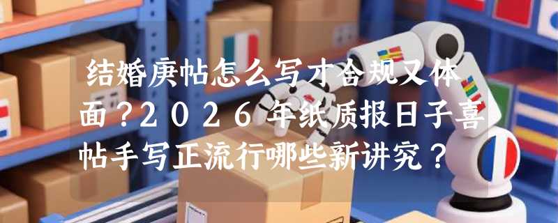 结婚庚帖怎么写才合规又体面？2026年纸质报日子喜帖手写正流行哪些新讲究？
