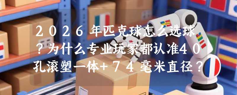 2026年匹克球怎么选球？为什么专业玩家都认准40孔滚塑一体+74毫米直径？