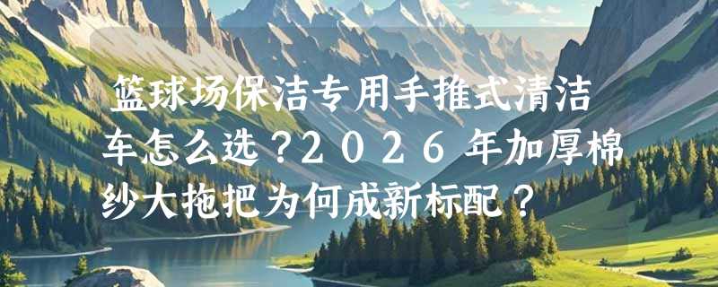 篮球场保洁专用手推式清洁车怎么选？2026年加厚棉纱大拖把为何成新标配？