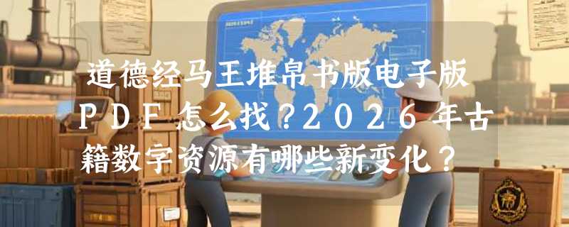 道德经马王堆帛书版电子版PDF怎么找？2026年古籍数字资源有哪些新变化？
