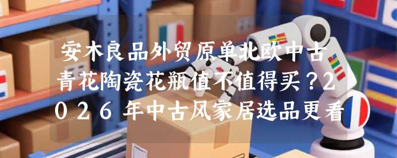 安木良品外贸原单北欧中古青花陶瓷花瓶值不值得买？2026年中古风家居选品更看重什么？