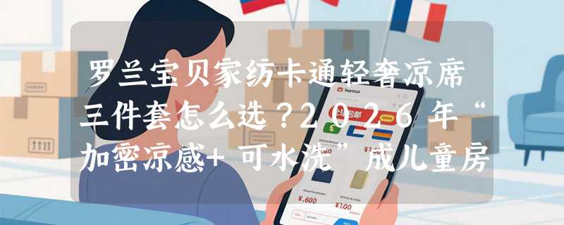 罗兰宝贝家纺卡通轻奢凉席三件套怎么选？2026年“加密凉感+可水洗”成儿童房新刚需