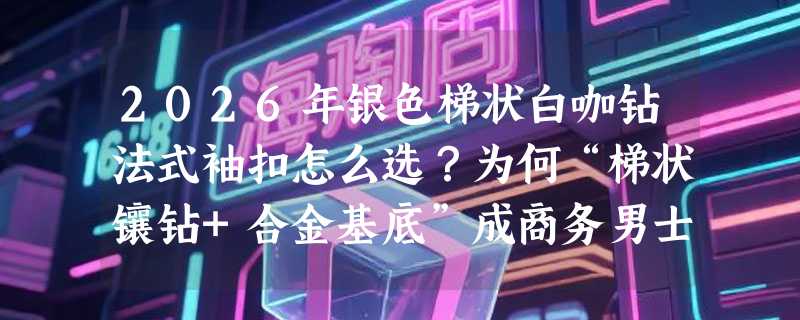 2026年银色梯状白咖钻法式袖扣怎么选？为何“梯状镶钻+合金基底”成商务男士新刚需？