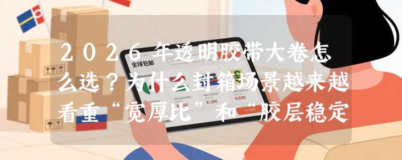 2026年透明胶带大卷怎么选？为什么封箱场景越来越看重“宽厚比”和“胶层稳定性”？