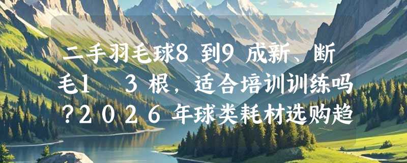 二手羽毛球8到9成新、断毛1–3根，适合培训训练吗？2026年球类耗材选购趋势怎么看？