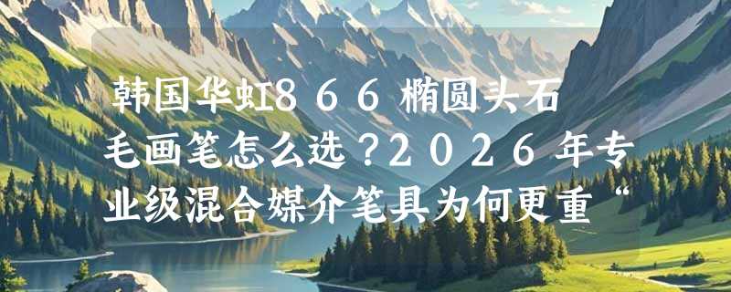 韩国华虹866椭圆头石貛毛画笔怎么选？2026年专业级混合媒介笔具为何更重“头型+毛质+号数适配”？