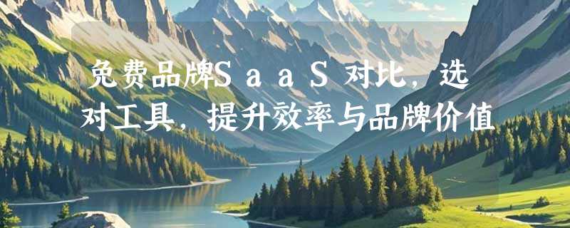 免费品牌SaaS对比，选对工具，提升效率与品牌价值