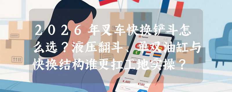 2026年叉车快换铲斗怎么选？液压翻斗、单双油缸与快换结构谁更扛工地实操？