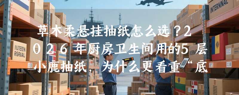 草木柔悬挂抽纸怎么选？2026年厨房卫生间用的5层小鹿抽纸，为什么更看重“底部抽+原生木浆”？