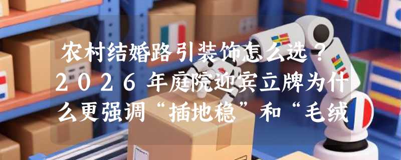 农村结婚路引装饰怎么选？2026年庭院迎宾立牌为什么更强调“插地稳”和“毛绒感”？