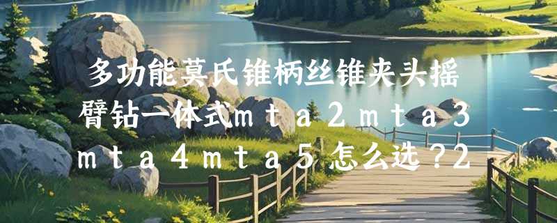多功能莫氏锥柄丝锥夹头摇臂钻一体式mta2mta3mta4mta5怎么选？2026年工装集成化趋势下，哪些规格真正影响加工稳定性？