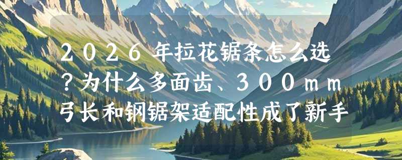 2026年拉花锯条怎么选？为什么多面齿、300mm弓长和钢锯架适配性成了新手雕花关键？