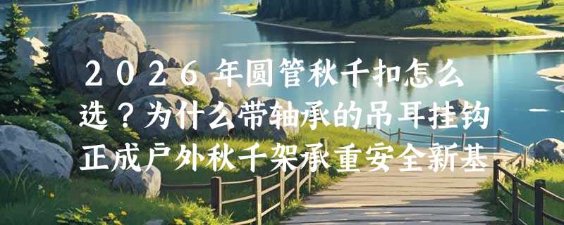 2026年圆管秋千扣怎么选？为什么带轴承的吊耳挂钩正成户外秋千架承重安全新基准？