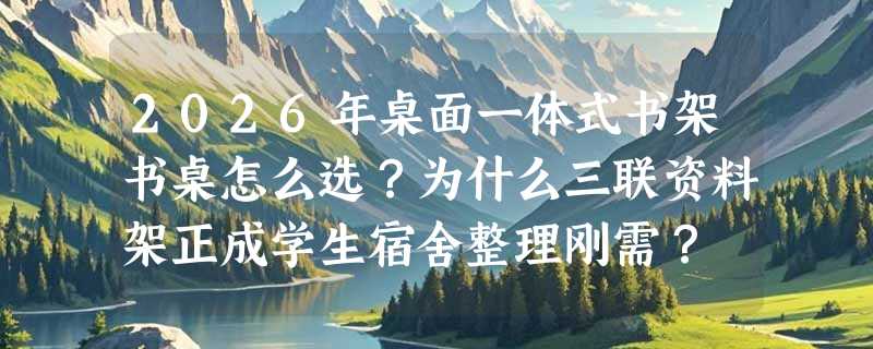 2026年桌面一体式书架书桌怎么选？为什么三联资料架正成学生宿舍整理刚需？