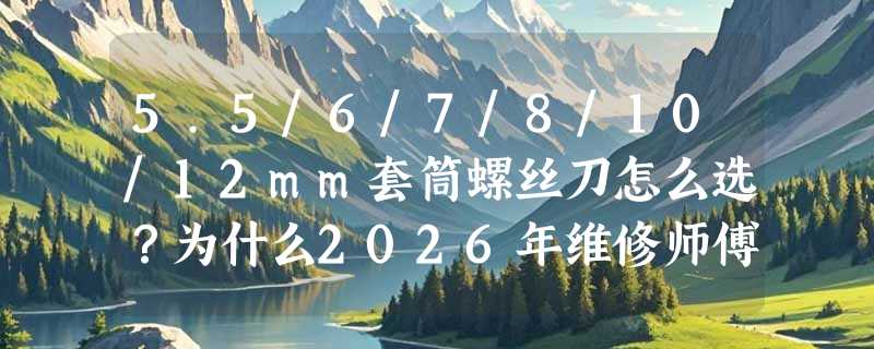 5.5/6/7/8/10/12mm套筒螺丝刀怎么选？为什么2026年维修师傅更看重M3–M8精准匹配？