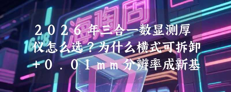 2026年三合一数显测厚仪怎么选？为什么横式可拆卸+0.01mm分辨率成新基准？