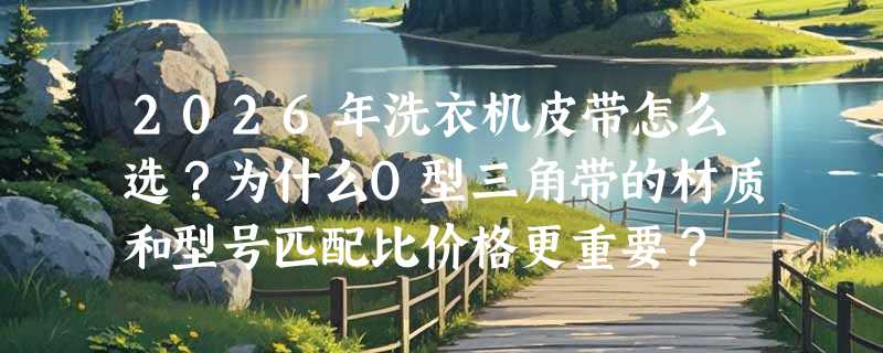 2026年洗衣机皮带怎么选？为什么O型三角带的材质和型号匹配比价格更重要？