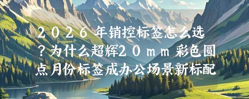2026年销控标签怎么选？为什么超辉20mm彩色圆点月份标签成办公场景新标配？