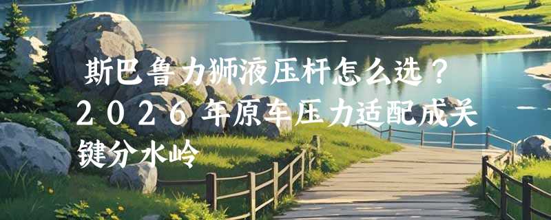 斯巴鲁力狮液压杆怎么选？2026年原车压力适配成关键分水岭
