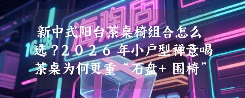 新中式阳台茶桌椅组合怎么选？2026年小户型禅意喝茶桌为何更重“石盘+围椅”结构？