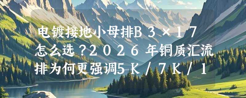 电镀接地小母排B3×17怎么选？2026年铜质汇流排为何更强调5K/7K/10K短路耐受分级？