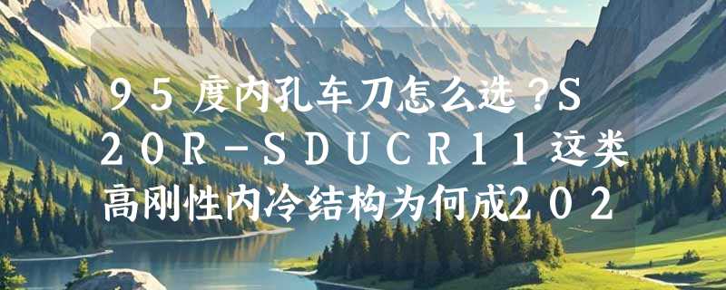 95度内孔车刀怎么选？S20R-SDUCR11这类高刚性内冷结构为何成2026年机加厂新标配？